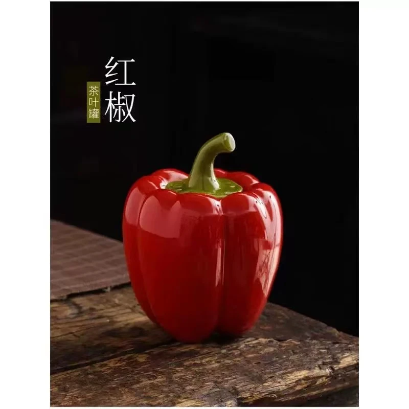 秋香茶具 红椒茶叶罐密封罐储物罐-6132