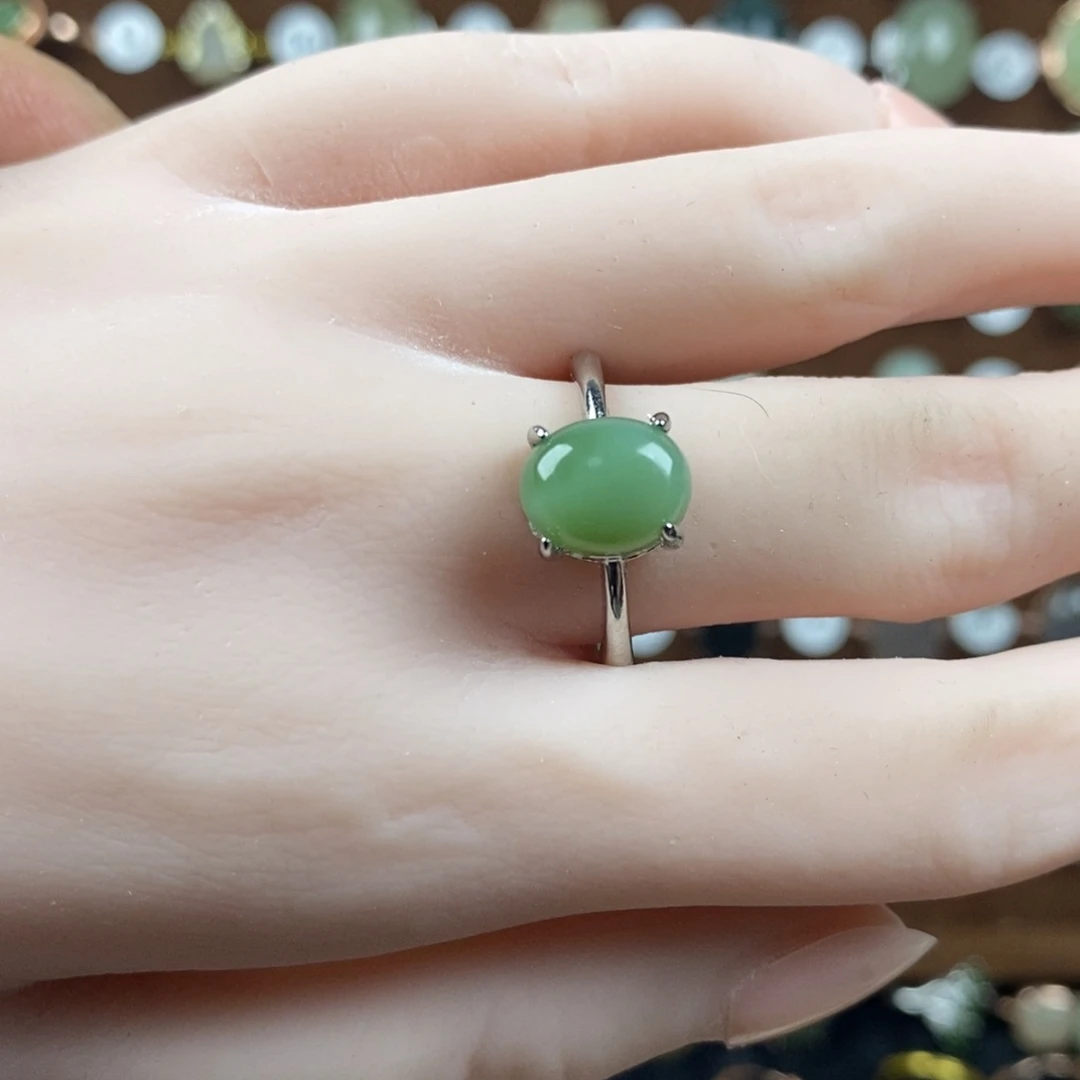 和田玉（碧玉）戒指合金