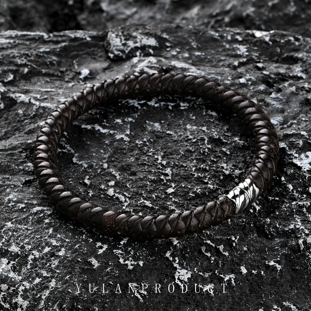 钰澜文玩「归墟·混元无始环」腕转乾坤-引辰归墟-黑金星月手工雕刻