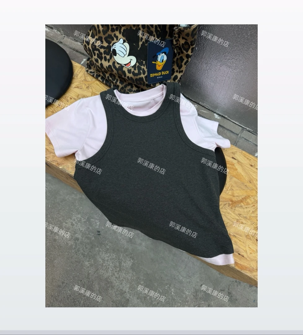 定制款早春真两件短袖T恤/IEUYI