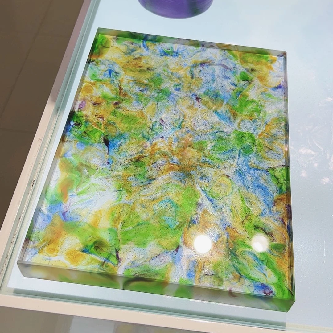 【闪购商品】手工艺品琉璃千里江山干泡台