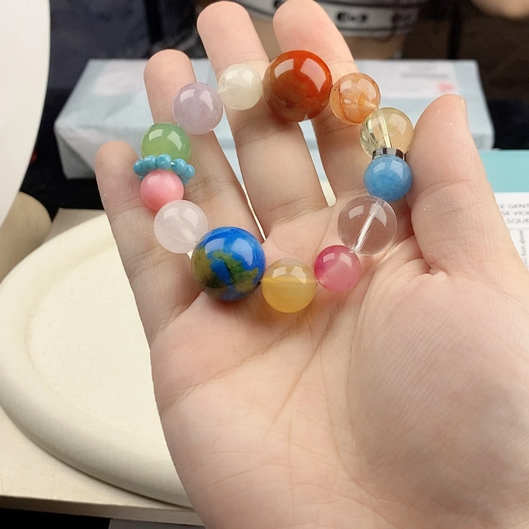 手链水晶银S925镀金镶嵌