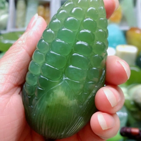 蛇纹石玉未镶嵌手把件