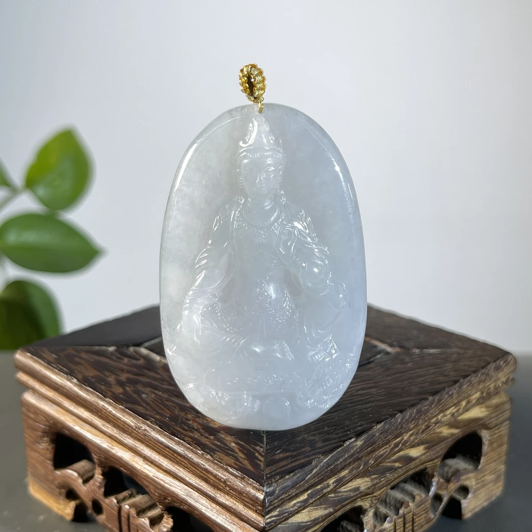 JTA20-132 天然缅甸A货翡翠  观音