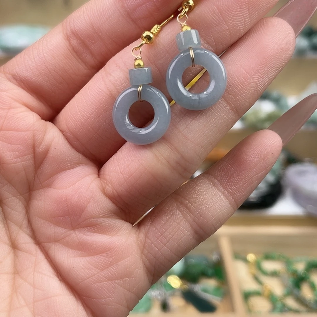 翡翠未镶嵌手链耳坠