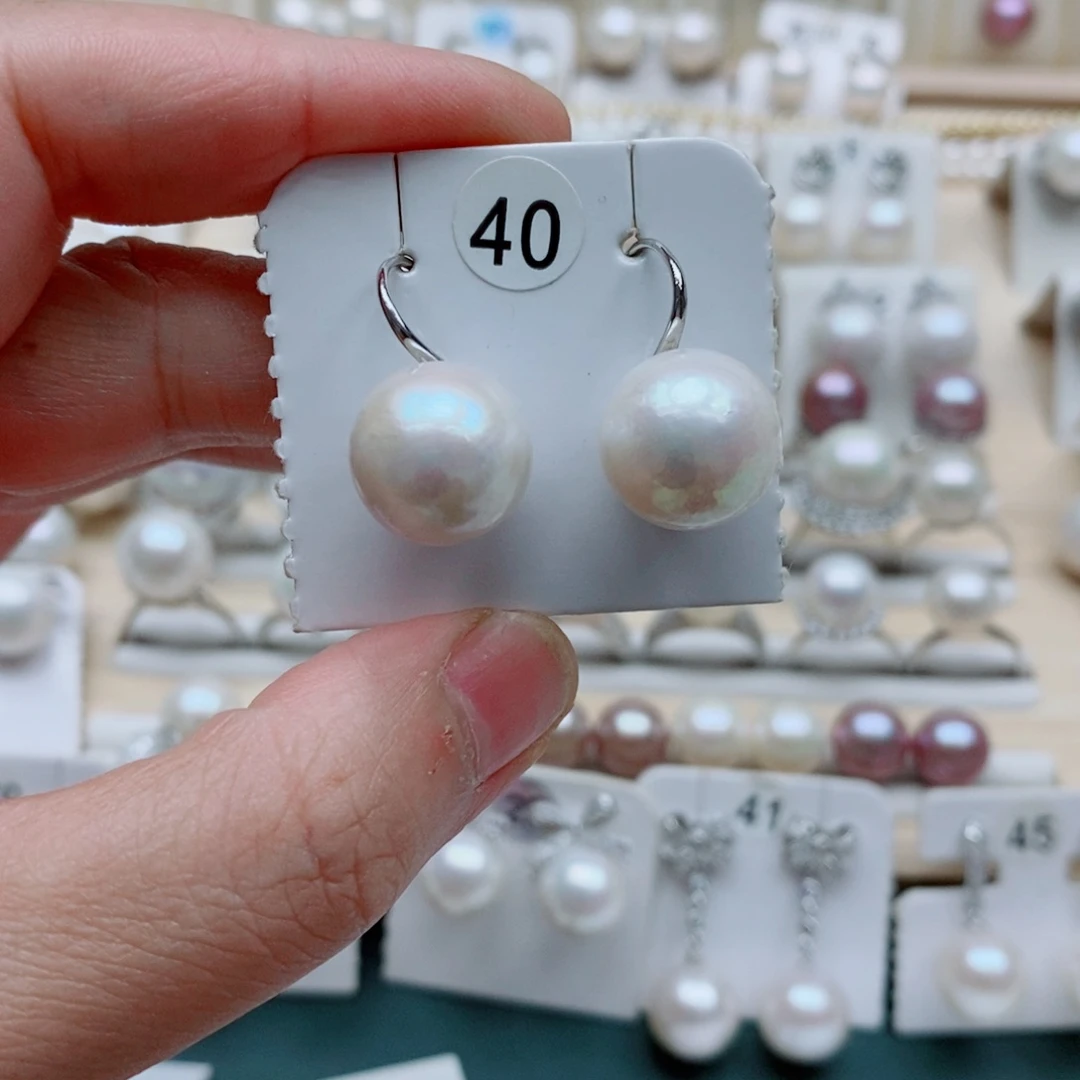 淡水珍珠吊坠(赠链)银S925镶嵌13-14