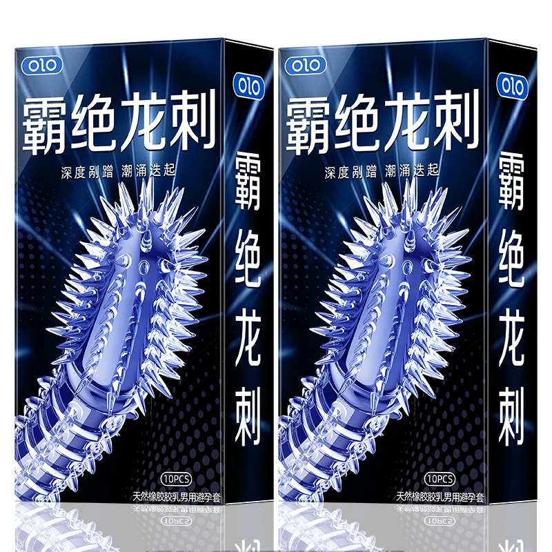 OLO巨型狼牙超大颗粒延时安全套天然橡胶胶乳男用避孕套成人计生