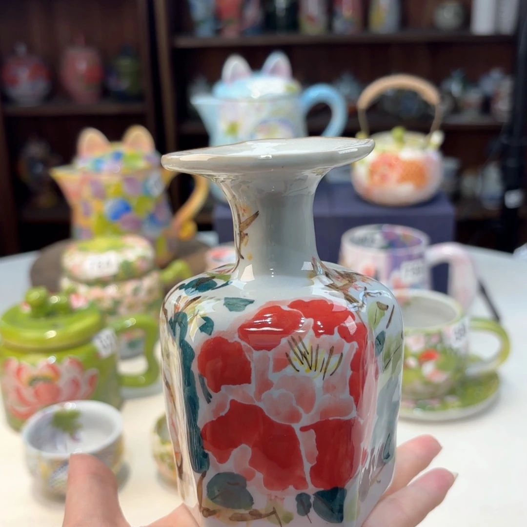 景德镇手绘高温釉下彩陶瓷茶具