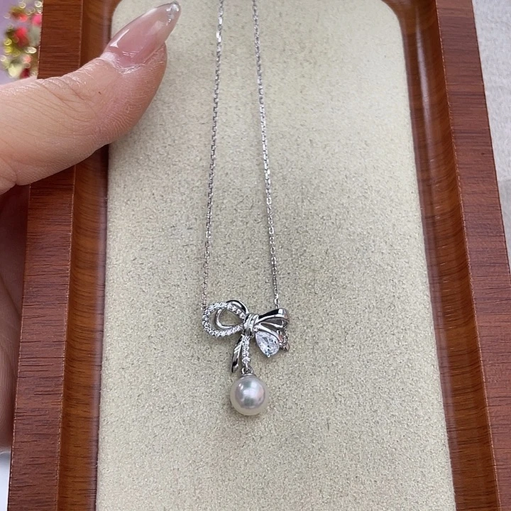 颈饰银S925镶嵌海水珍珠