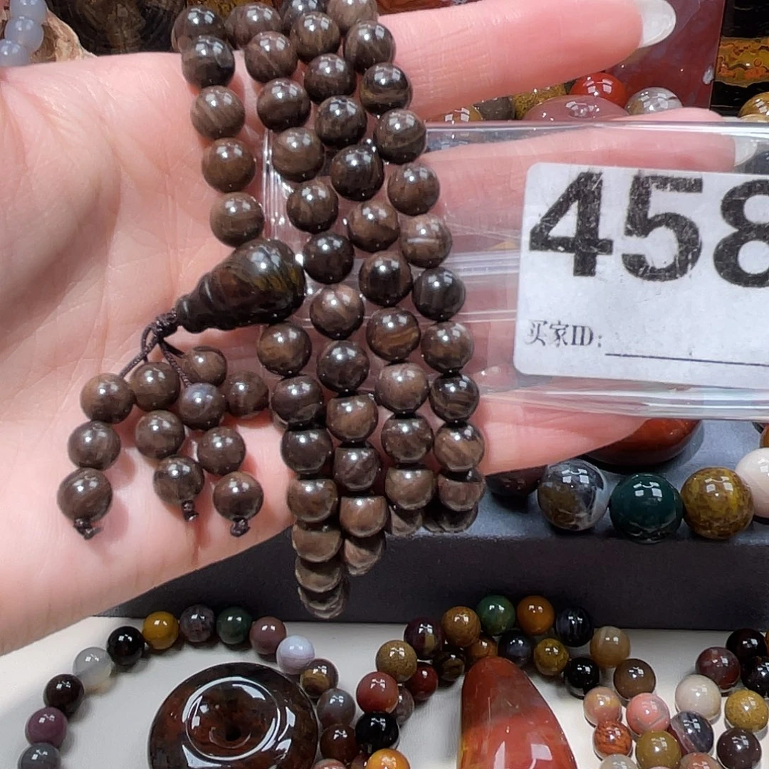 硅化玉未镶嵌天然北票硅化玉手串8.1