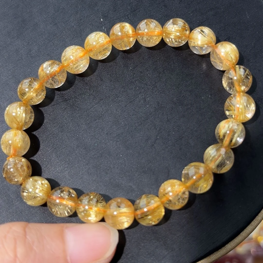 手串金发晶8.7mm未镶嵌水晶