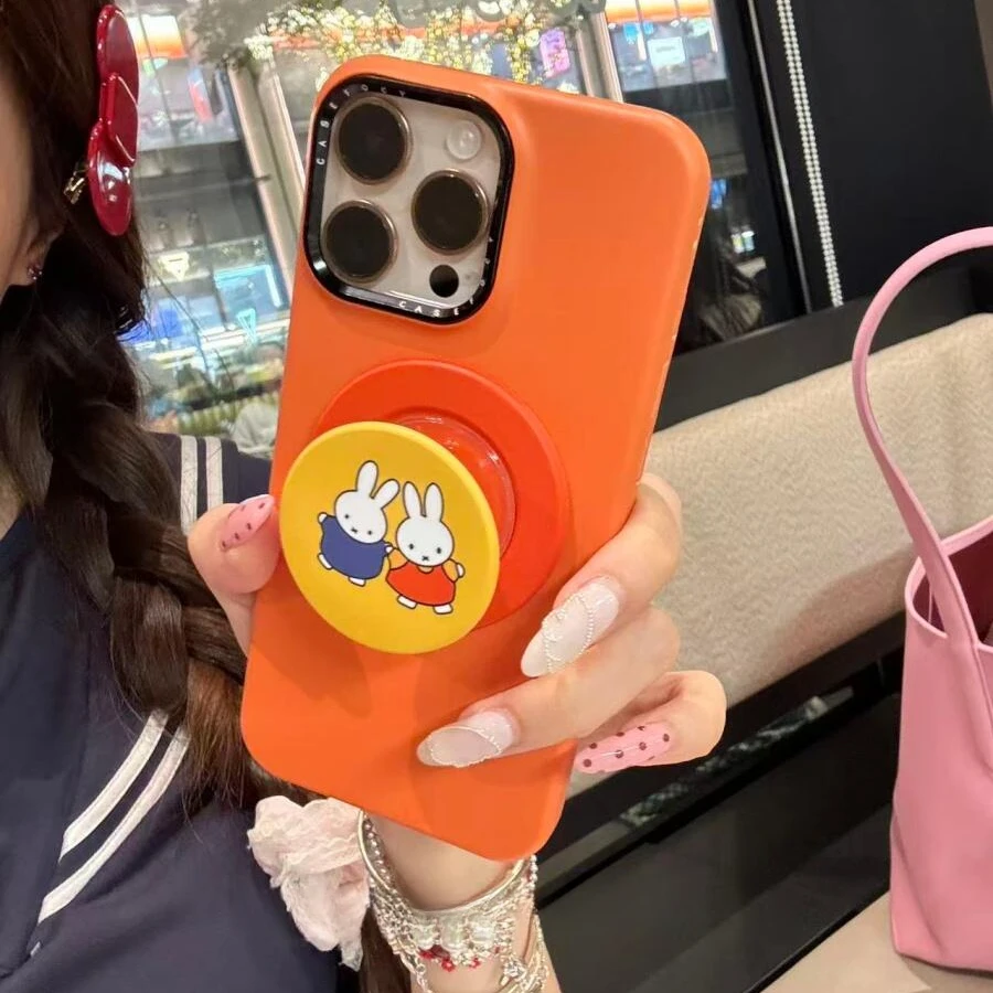 可爱橙色米菲兔磁吸菲林适用苹果17/16promax手机壳15保护套1413