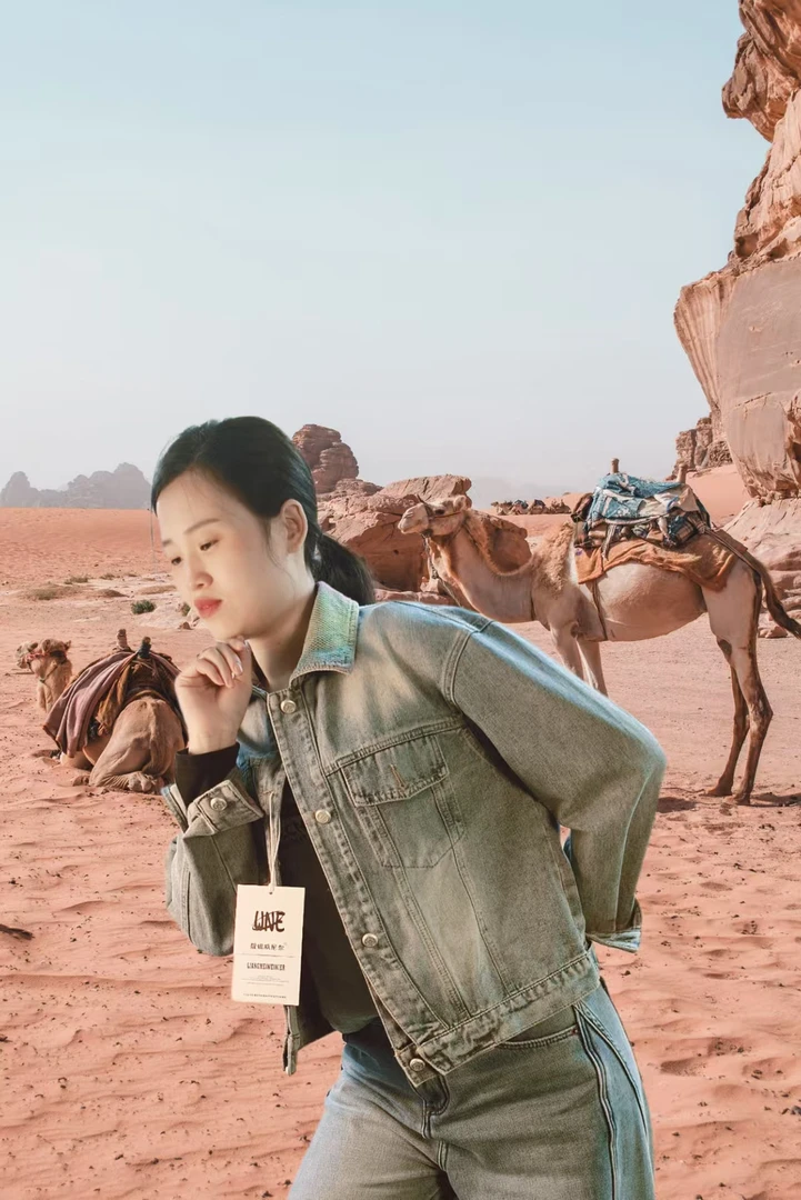 A15   彩色领口牛仔衣