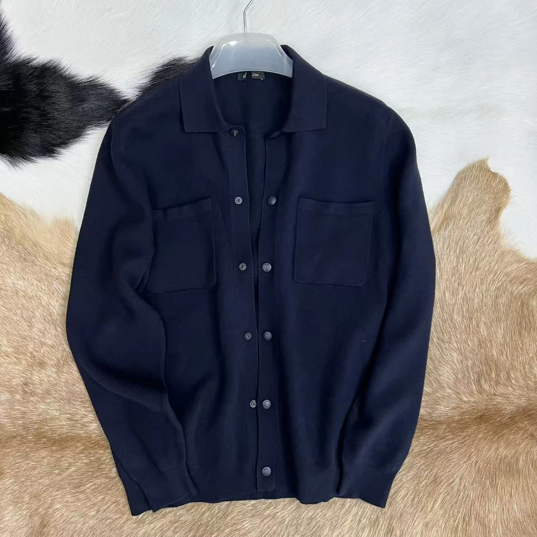 西班牙订单 轻奢系列 软糯亲肤 男士秋冬针织翻领开衫毛衣 006