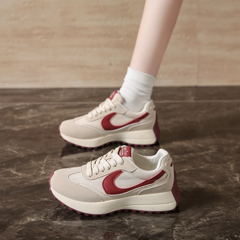 2025夏季新款百搭松糕底轻便阿甘鞋透气小蛮腰阿甘鞋运动休闲女鞋