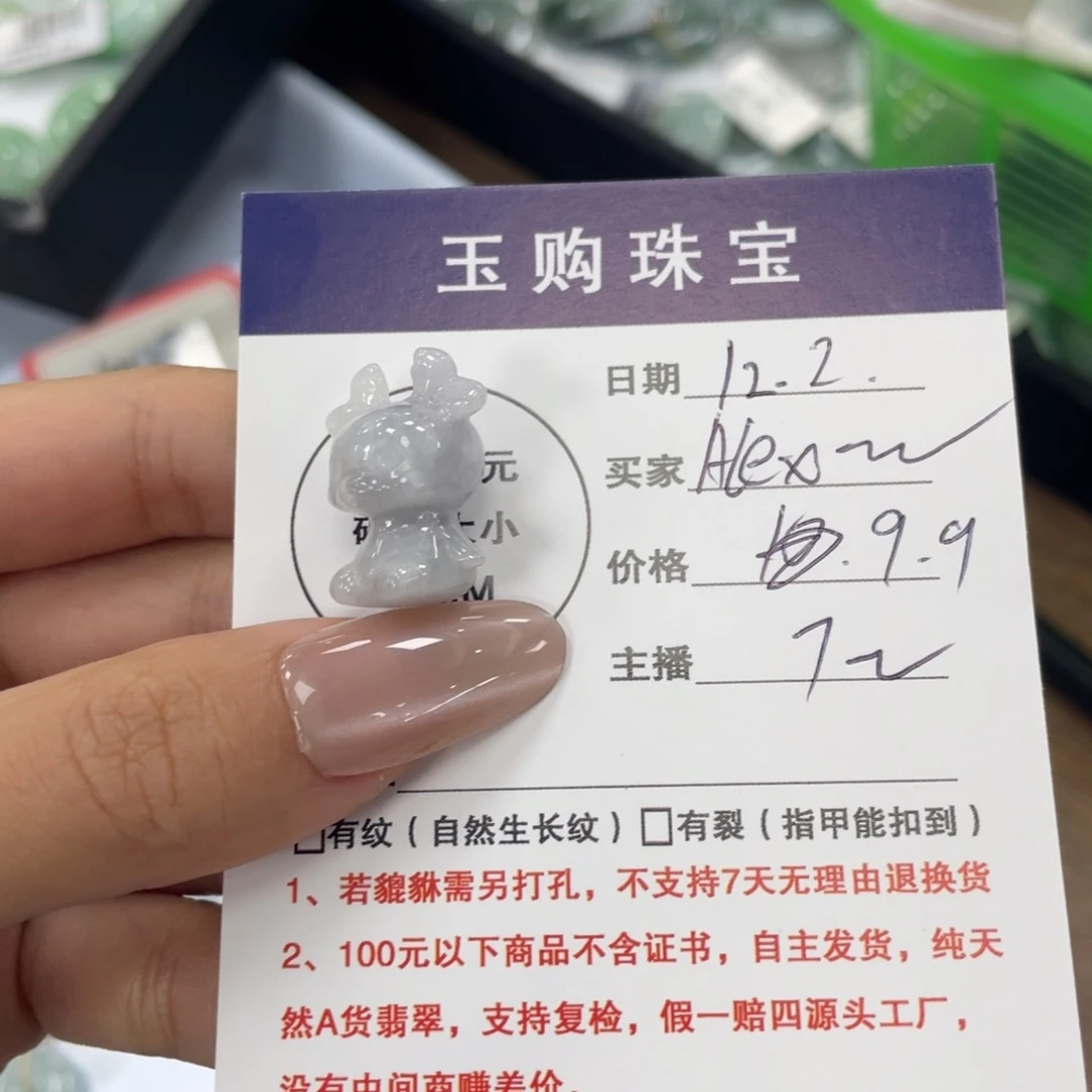 颈饰未镶嵌翡翠A****政吊坠