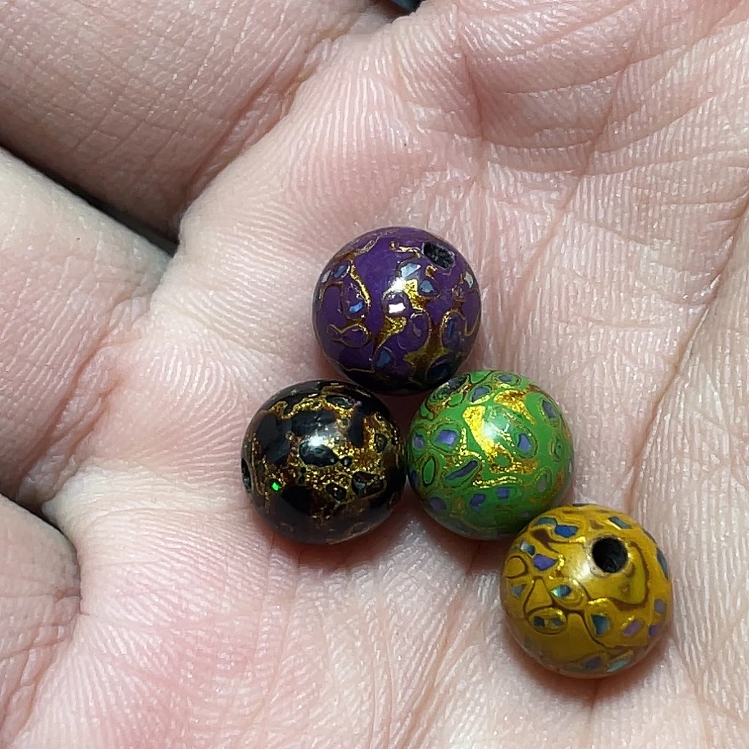 静***雅4个0.8一物一拍大漆珠