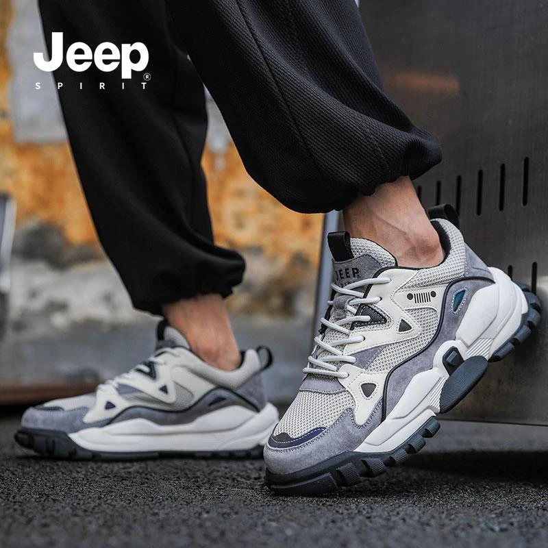 JEEPSPIRIT吉普2025新款复古四季男鞋运动鞋痞帅时尚休闲鞋学院风