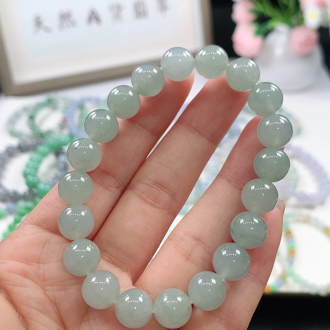 翡翠未镶嵌手链手链9.5mm