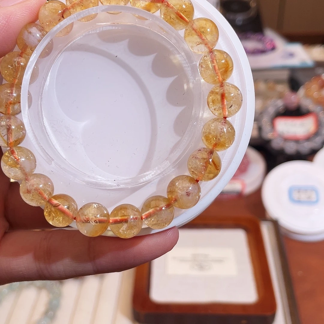 水晶未镶嵌手链黄阿赛9.5m