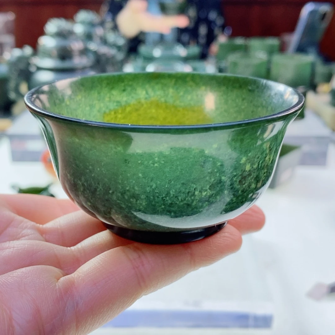 和田玉（青玉）未镶嵌摆件微瑕