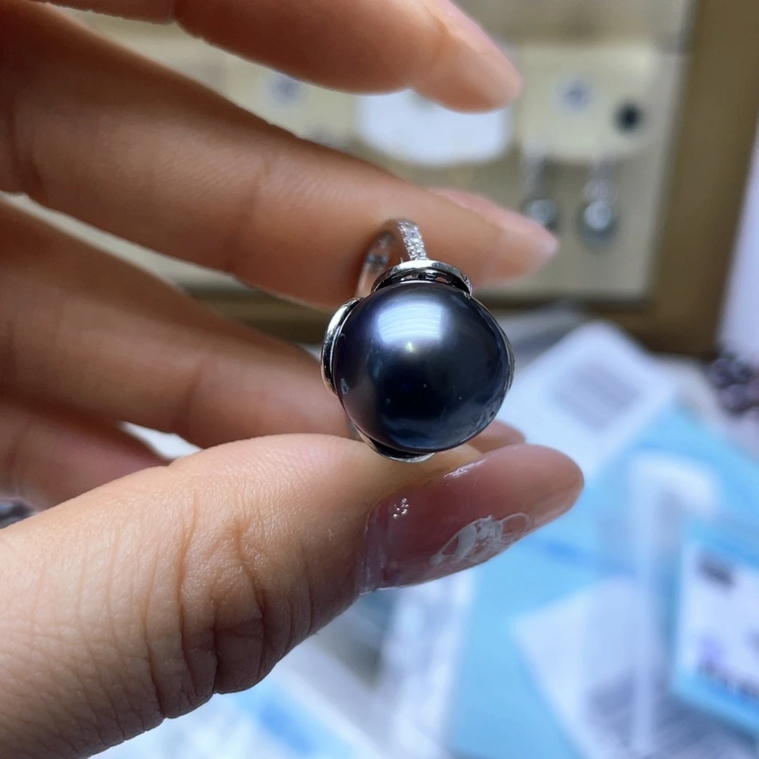 海水珍珠戒指银S925镶嵌