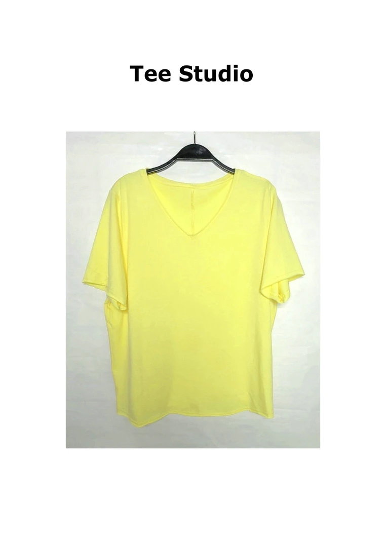 TEESTUDIO夏季宽松小鸡黄短袖polo黄色休闲纯色春夏