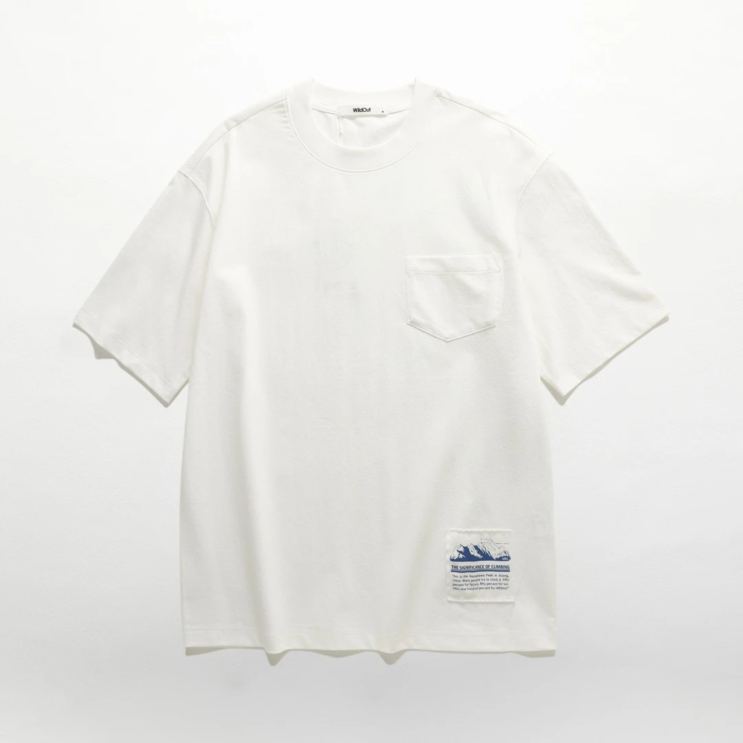 WildOut双色复合纤维贴布口袋短袖