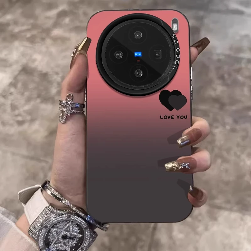 渐变爱心适用于vivoX200Ultra手机壳X200S新款100Pro小众x90高级