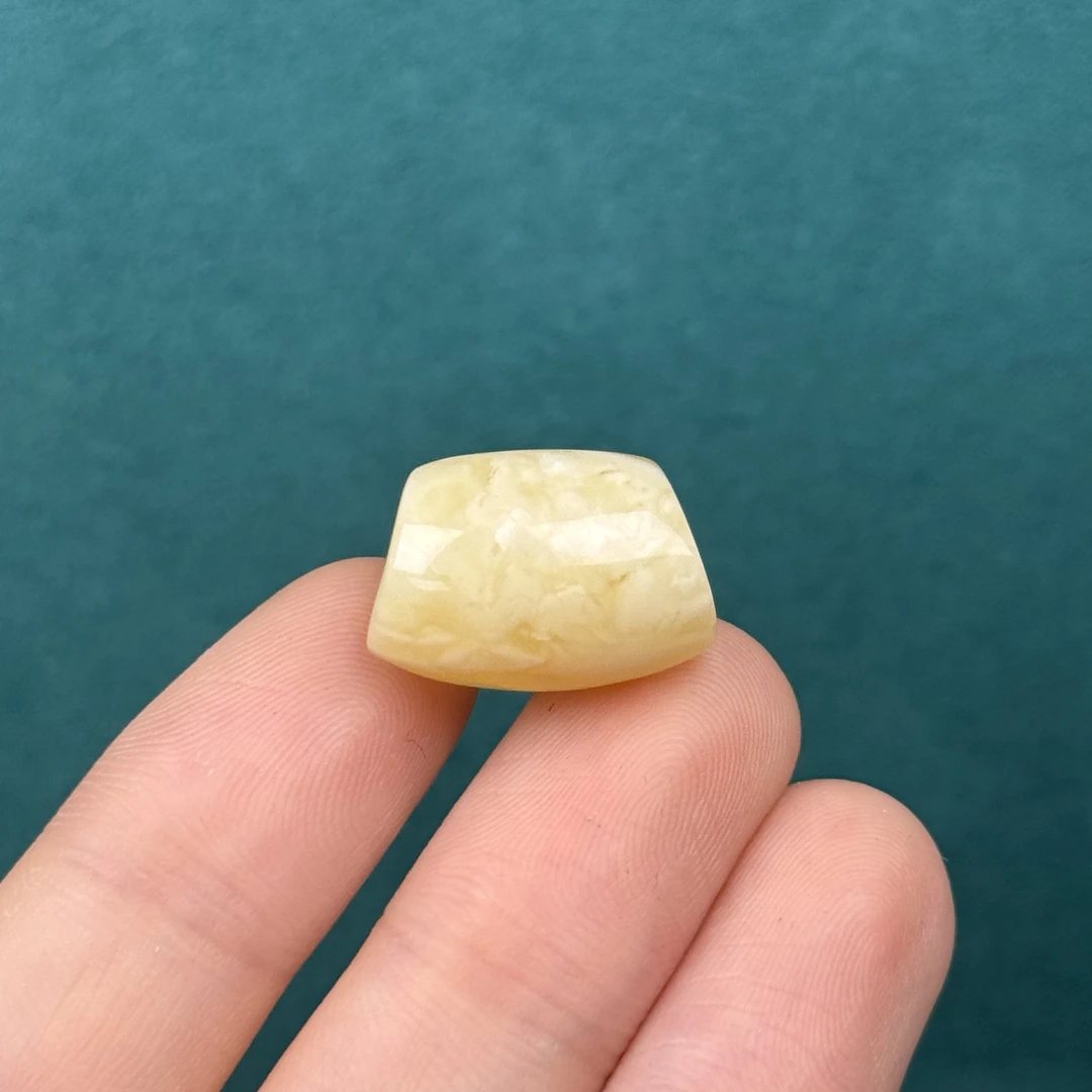 F3611天然原矿蜜蜡 马蹄珠13.1*18.7mm 支持鉴定假一罚十