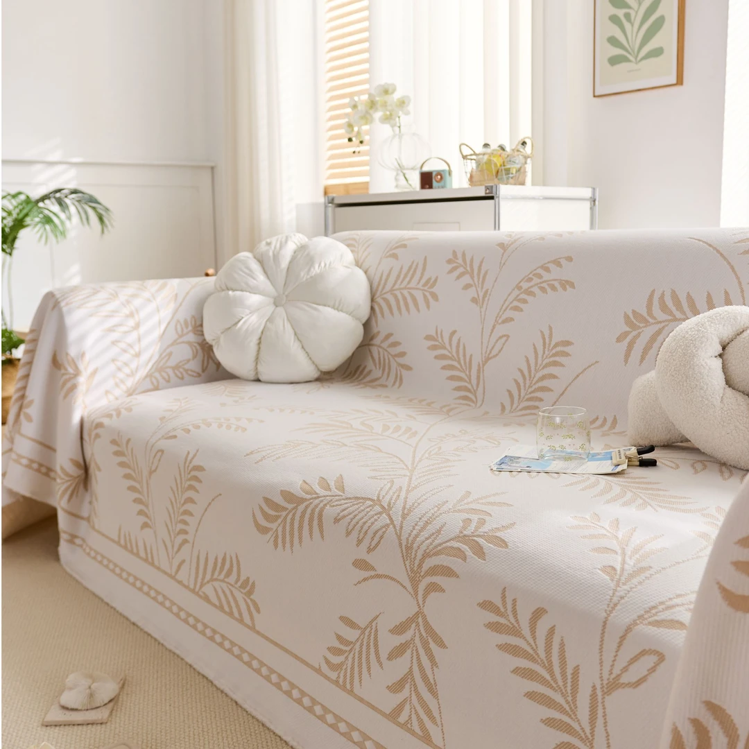 冰丝凉感柳叶夏季沙发巾全盖沙发垫网红防滑沙发套沙发巾全盖防滑