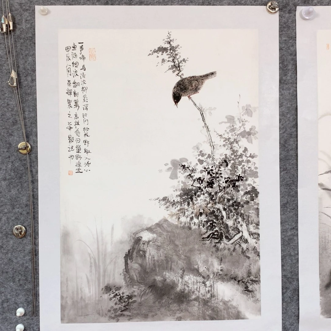 国画花鸟作品写意