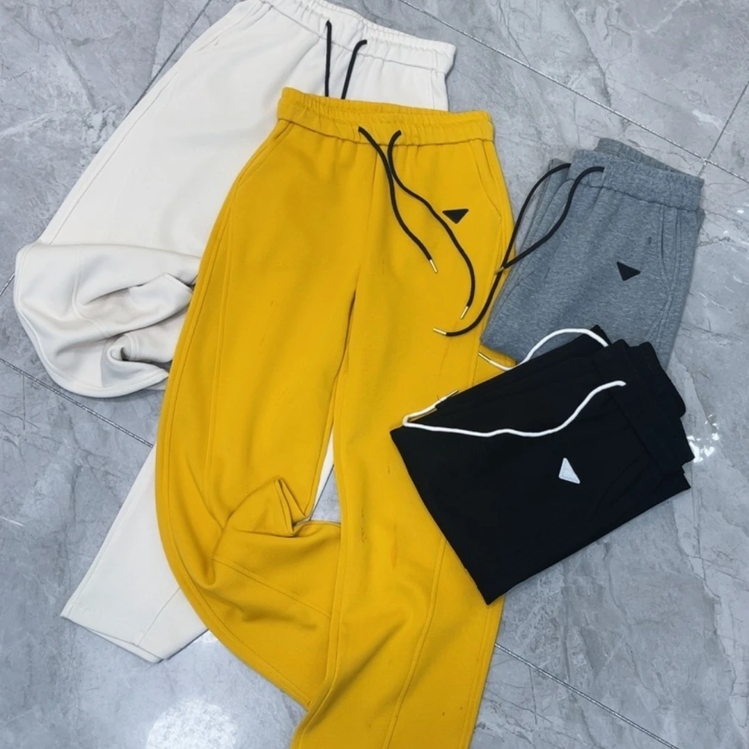 315春季新款纯色休闲裤女高腰百搭遮肉显瘦宽松时尚休闲抽绳裤子