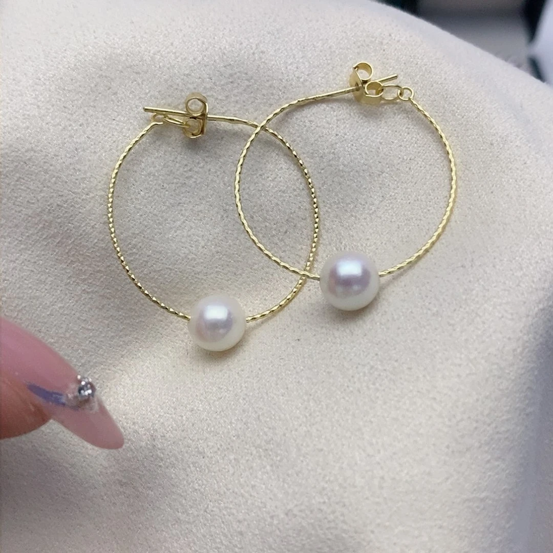 【闪购商品】海水珍珠耳饰银S925镶嵌77