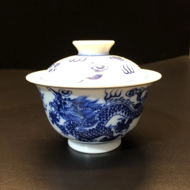 1.3a/N200632/00961/熙工坊龙纹二才盖碗/口径9.1/高7.2/110cc