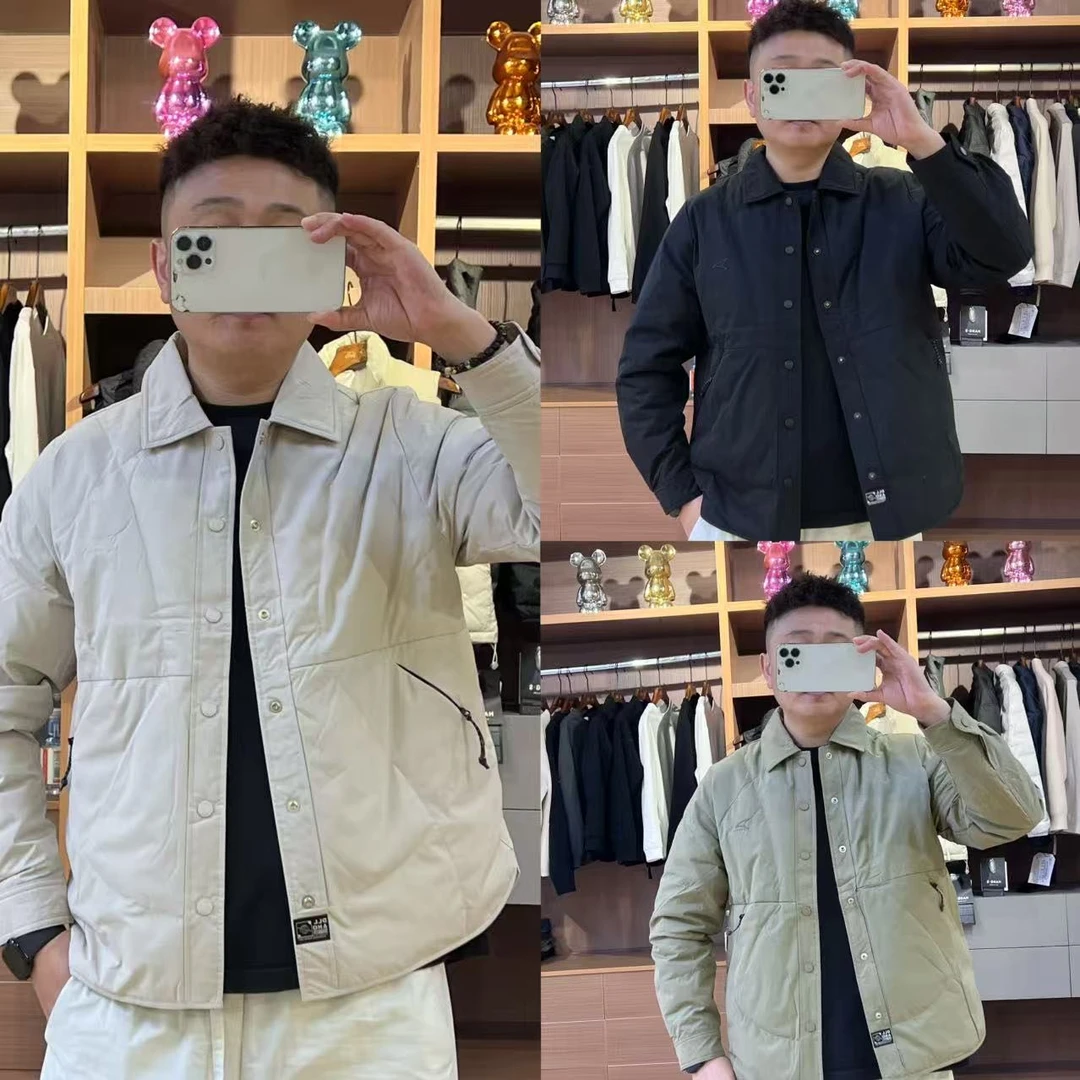 【XQ】秋季新款8004男士国标90白鸭绒翻领羽绒服