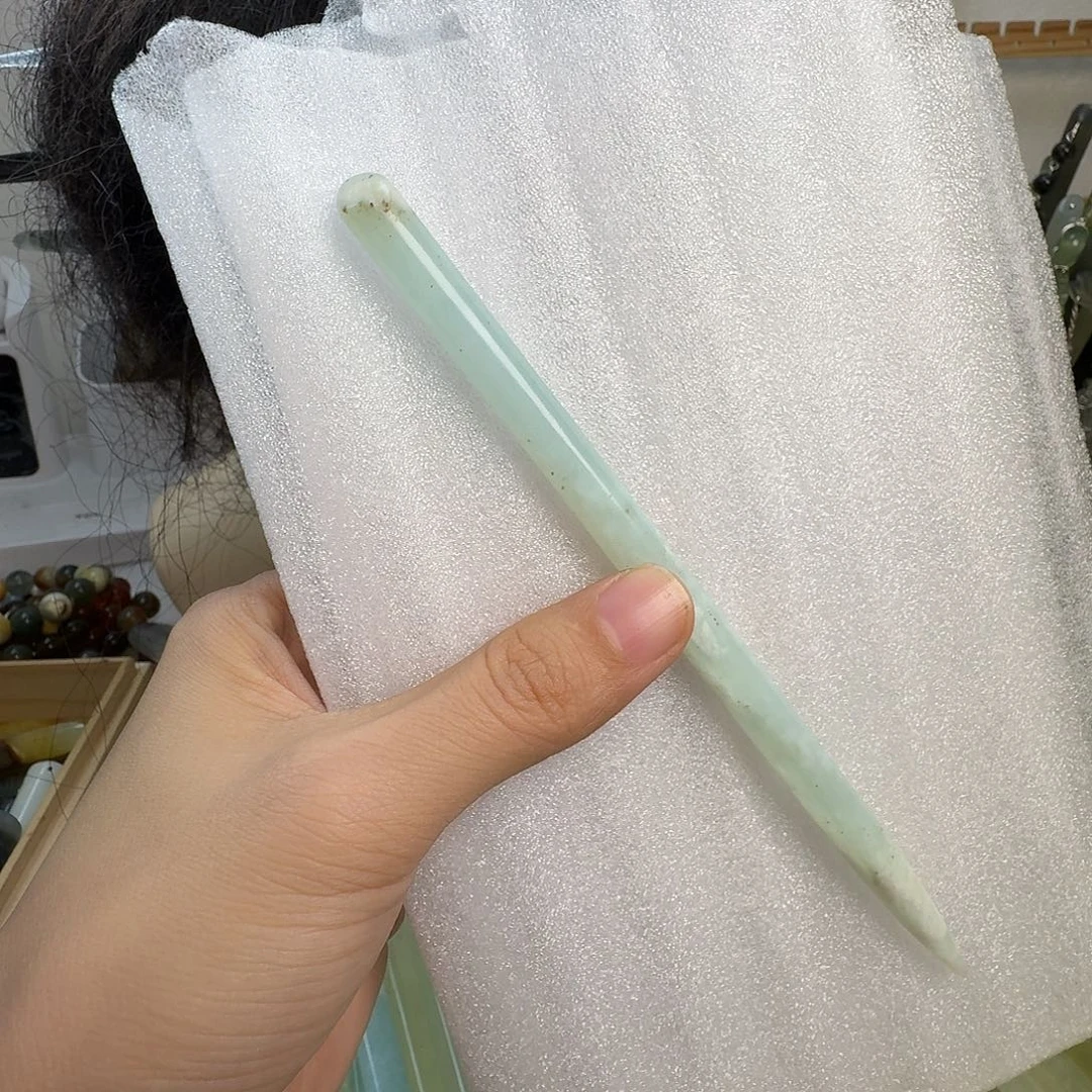 蛇纹石玉合金发饰