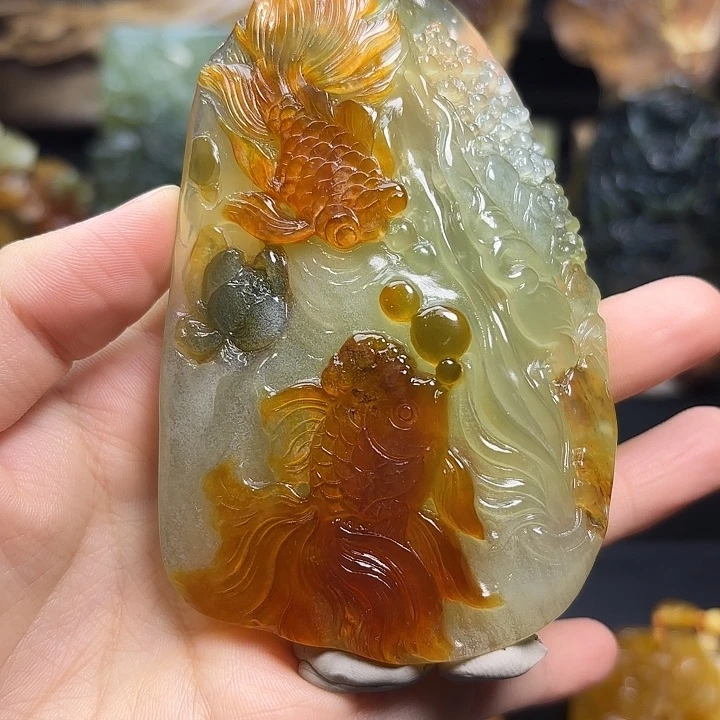 未镶嵌蛇纹石玉挂件A***生