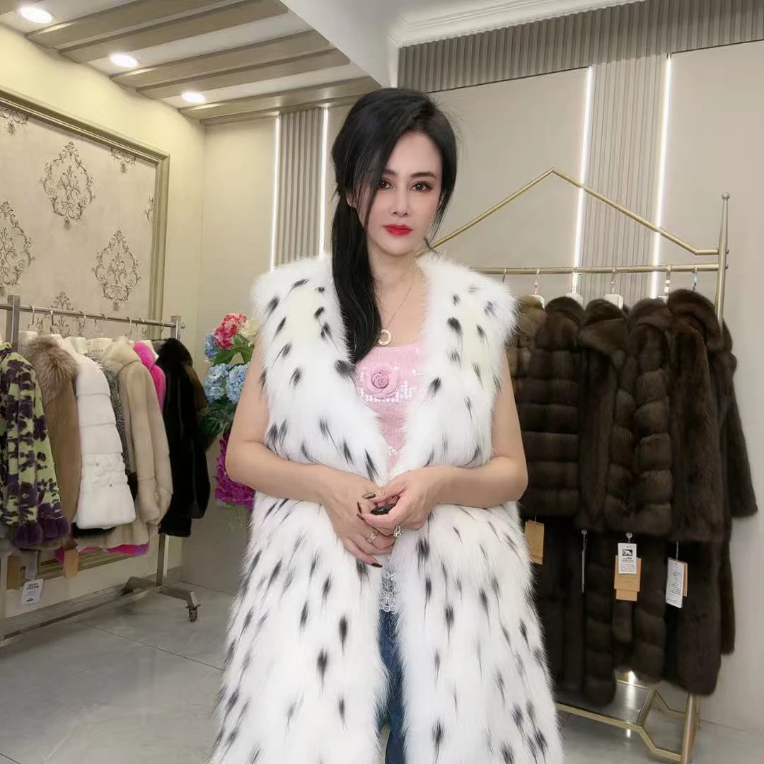 88狐狸冬季新款女士高端时尚皮草外套CZH