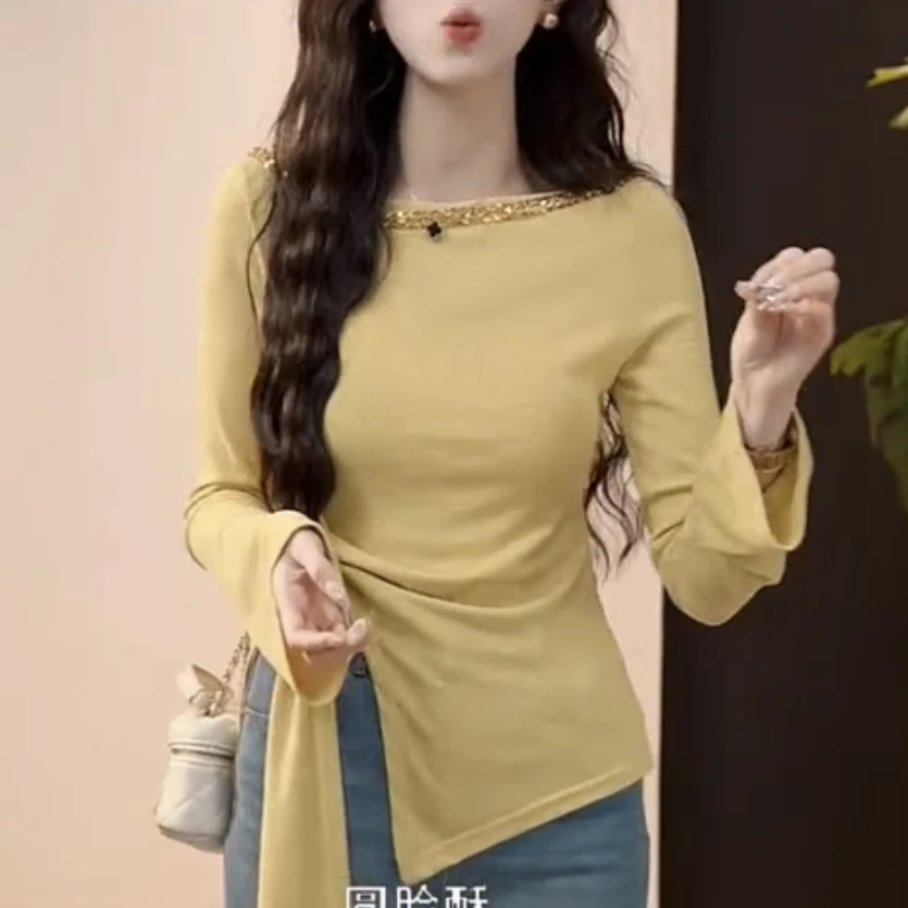 长袖辣妹风系带INS风纯欲风T恤时尚气质地雷系脏脏风5066