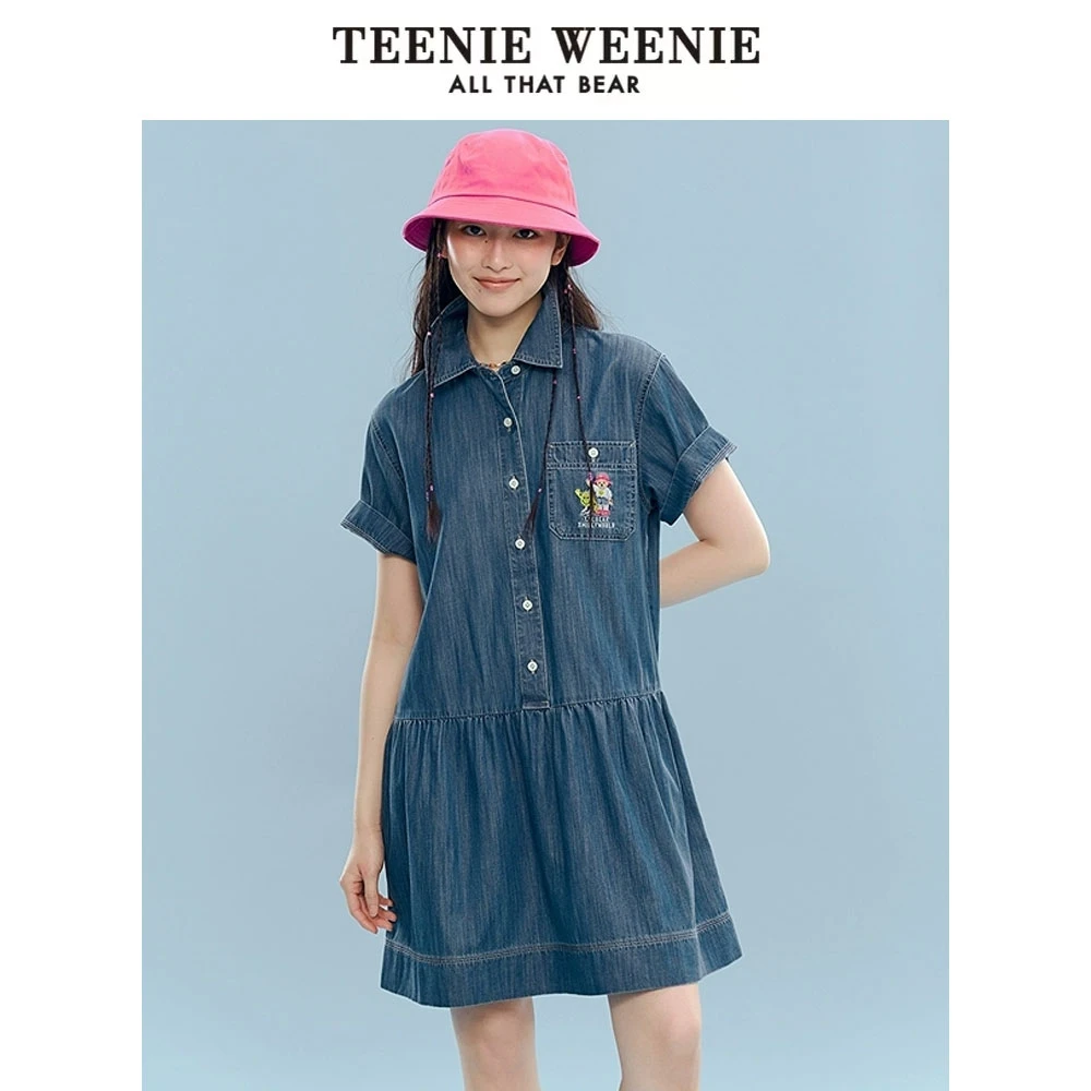 【smiley联名系列】TeenieWeenie小熊连衣裙25翻领褶裙TTOJ256603N