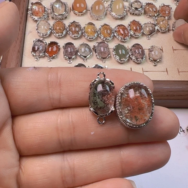 水晶手链银S800镀金镶嵌瑞