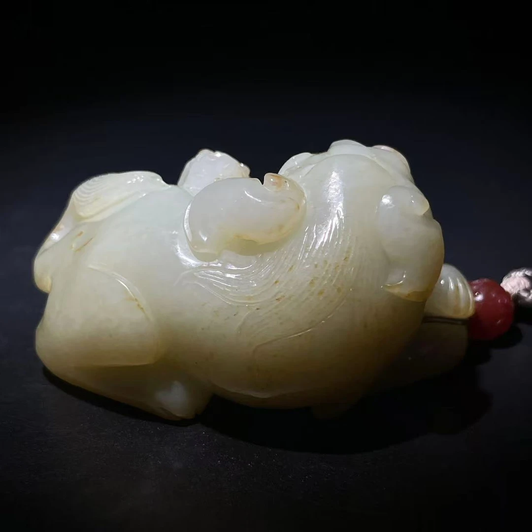 《清代》和田玉携子上朝 山东国营文物商店 25090300679-10624