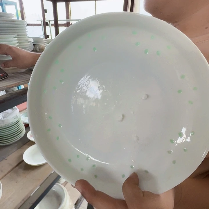 景德镇高温陶瓷玲珑窝盘8个