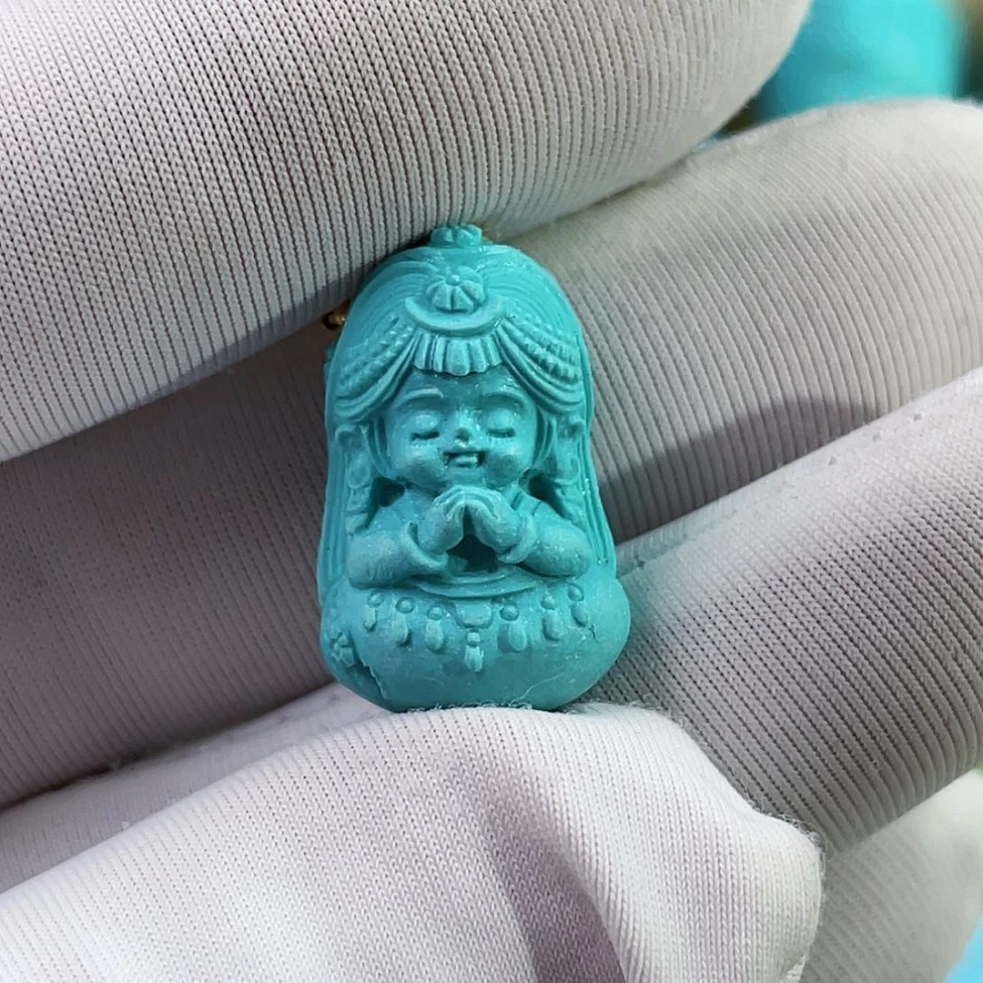 绿松石18K金镶嵌珠宝奇石