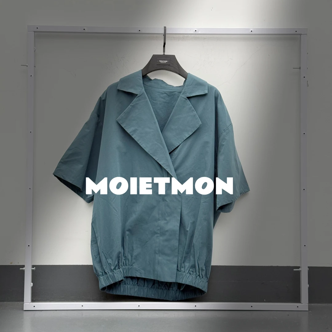 【Moi et mon】春夏新款小众时尚休闲简约宽松短袖外套百搭薄款外套