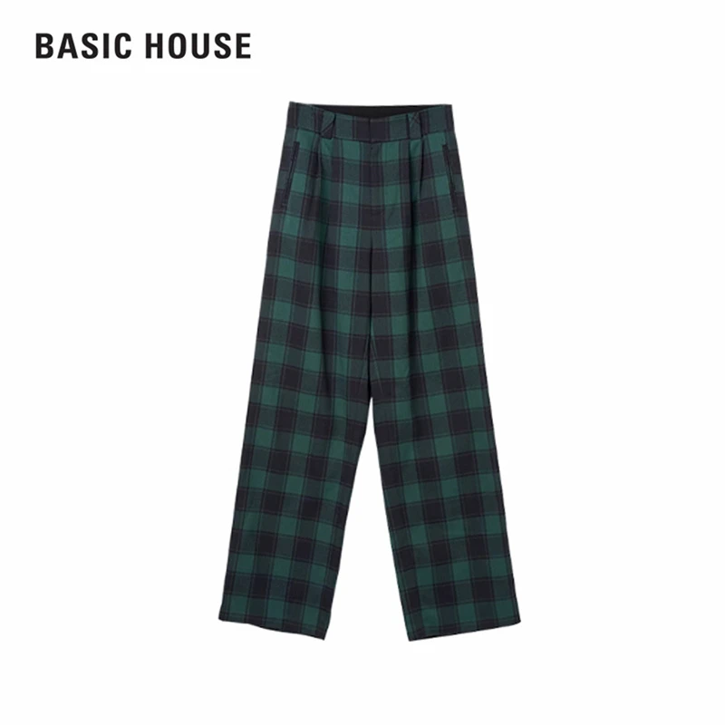 Basic House/百家好时尚格纹休闲裤BJ866-HVPT72ZAKH
