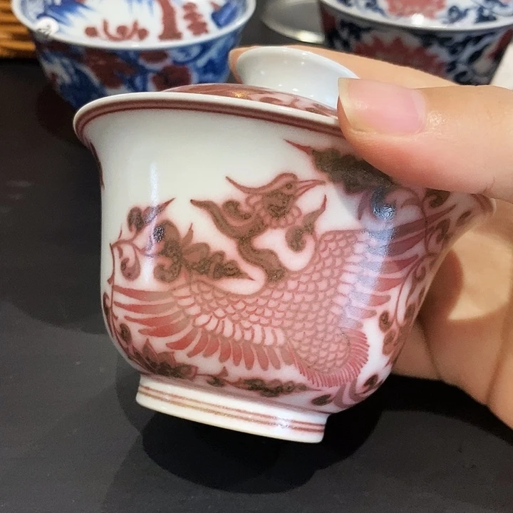 摆件青花釉里红瓷器