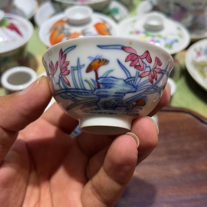 纯手绘精品盖碗杯
