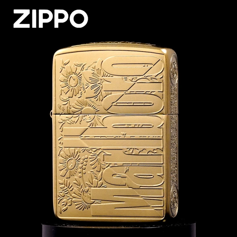 ZIPPO打火机正品/1941【镀金万宝路繁花】军机防风DYJ1